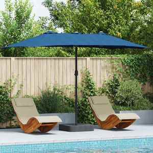 vidaXL Parasol de Grădină albastru 385 x 209 x 244 cm țesătură imagine