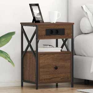 vidaXL Dulap de noapte Stejar brun 40 x 31 x 60 cm Lemn compozit imagine