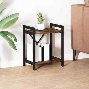 vidaXL Bibliotecă Stejar afumat 40 x 30 x 48.5 cm Lemn compozit imagine