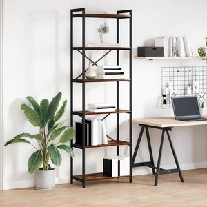 vidaXL Bibliotecă Stejar afumat 60 x 30 x 188 cm Lemn compozit imagine