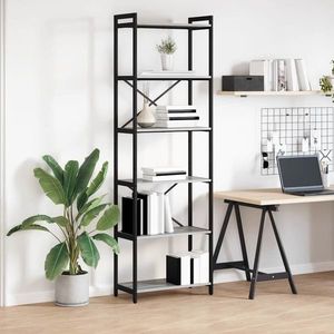 vidaXL Bibliotecă sonoma gri 60 x 30 x 188 cm Lemn compozit imagine