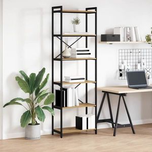 vidaXL Bibliotecă stejar artizanal 60 x 30 x 188 cm Lemn compozit imagine