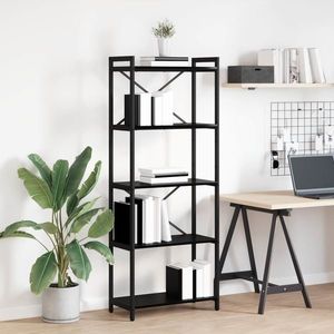 vidaXL Bibliotecă Stejar negru 60 x 30 x 153 cm Lemn compozit imagine