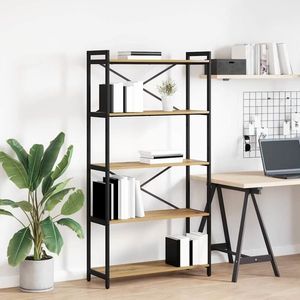 vidaXL Bibliotecă stejar artizanal 80 x 30 x 153 cm Lemn compozit imagine