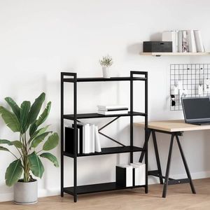 vidaXL Bibliotecă Stejar negru 80 x 30 x 118 cm Lemn compozit imagine