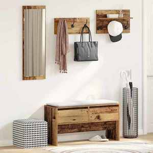 vidaXL Set mobilier hol Lemn vechi 90 x 31 x 46.5 cm Lemn compozit imagine