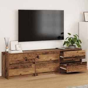 vidaXL Unități TV 2 pcs Lemn Vechi 180 x 34 x 50 cm Lemn compozit imagine