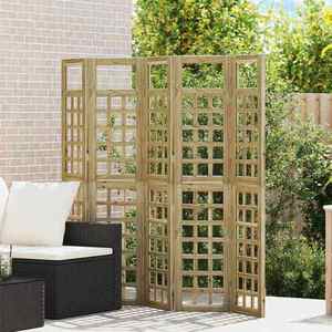 vidaXL Paravan de intimitate Manual 5 pcs Maro 200 x 180 cm imagine