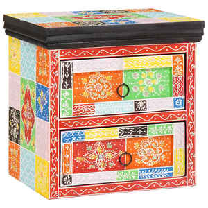 vidaXL Dulap de noapte cu sertar 2 pcs Multicolour 40 x 30 x 40 cm imagine