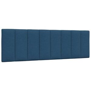vidaXL Pernă pentru tăblie de pat, Hanko, albastru, 160 cm, material textil imagine