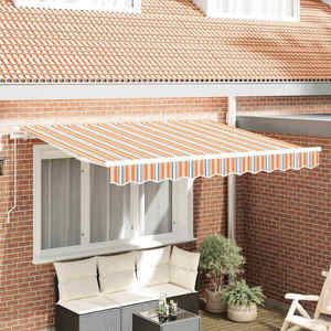 vidaXL Cortina Retractabilă Manual Dungă Multicolor 250 x 200 cm imagine