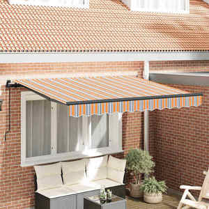 vidaXL Cortina Retractabilă Manual Dungă Multicolor 250 x 200 cm imagine
