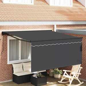 vidaXL Cortina Retractabilă Manual Gri și antracit 350 x 250 cm imagine