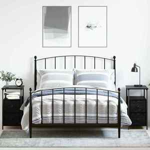 vidaXL Dulap de noapte cu sertar 2 pcs Stejar negru 30 x 60 x 60 cm imagine