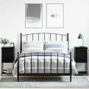 vidaXL Dulap de noapte cu sertar 2 pcs Stejar negru 32 x 42 x 70 cm imagine