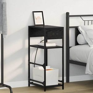 vidaXL Dulap de noapte Stejar negru 40 x 27 x 76 cm Lemn compozit imagine