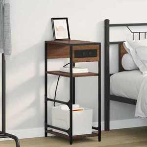 vidaXL Dulap de noapte Stejar brun 40 x 27 x 76 cm Lemn compozit imagine