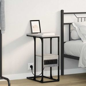 vidaXL Dulap de noapte sonoma gri 41.5 x 26 x 60.5 cm Lemn compozit imagine