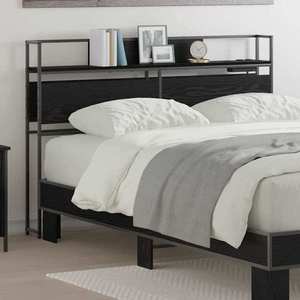 vidaXL Tăblie de depozitare cu raft Stejar negru 120 cm Lemn compozit imagine