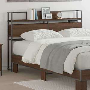 vidaXL Tăblie de depozitare cu raft Stejar brun 135 cm Lemn compozit imagine