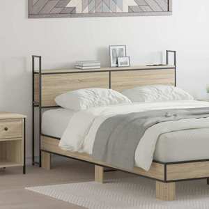 vidaXL Tăblie de Depozitare cu Stație de Încărcare Stejar sonoma imagine