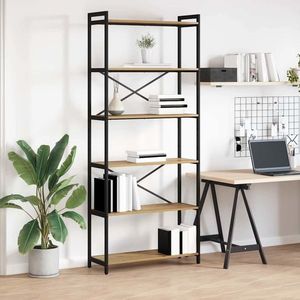 vidaXL Bibliotecă stejar artizanal 80 x 30 x 188 cm Lemn compozit imagine