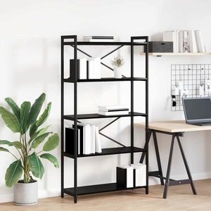 vidaXL Bibliotecă Stejar negru 80 x 30 x 153 cm Lemn compozit imagine