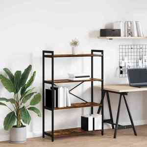 vidaXL Bibliotecă Stejar afumat 80 x 30 x 118 cm Lemn compozit imagine