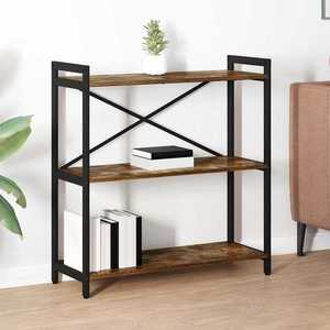 vidaXL Bibliotecă Stejar afumat 80 x 30 x 83 cm Lemn compozit imagine