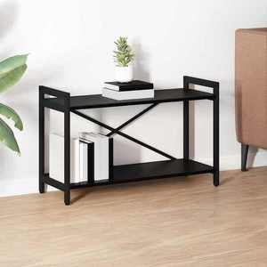 vidaXL Bibliotecă Stejar negru 80 x 30 x 48.5 cm Lemn compozit imagine