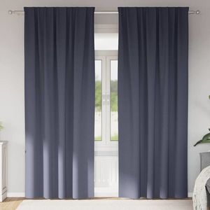 vidaXL Perdele Opaque cu Inel 2 pcs Antracit 245 x 140 cm Poliester imagine