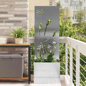 vidaXL Ecran de intimitate pentru grădină Argintiu 50 x 140 cm imagine