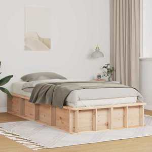 vidaXL Cadru de pat Maro 80 x 200 cm Lemn de pin masiv imagine