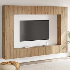 vidaXL Set comodă TV 8 pcs stejar artizanal Mediu Lemn compozit imagine