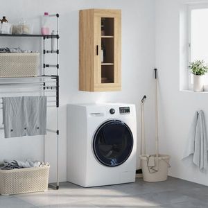 vidaXL Dulap montat pe perete, stejar sonoma, 34, 5x34x90 cm imagine