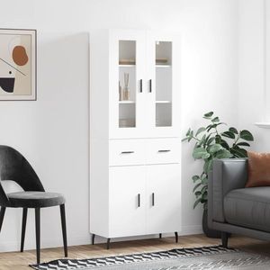 vidaXL Dulap înalt, alb, 69, 5x34x180 cm, lemn compozit imagine