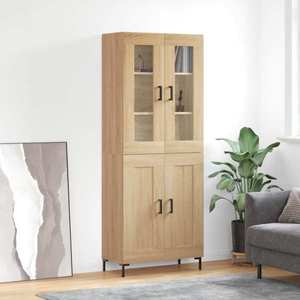 vidaXL Dulap înalt, stejar sonoma, 69, 5x34x180 cm, lemn compozit imagine