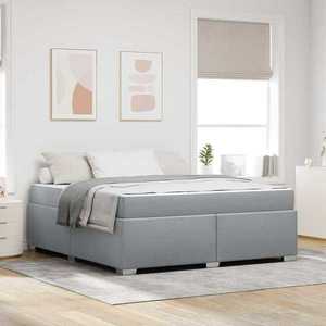 vidaXL Cadru de pat Gri deschis 180 x 200 cm țesătură imagine