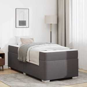 vidaXL Cadru de pat Gri 100 x 200 cm Piele artificială imagine