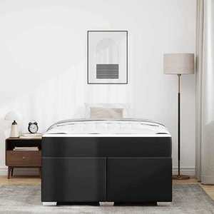 vidaXL Cadru de pat Negru 120 x 200 cm Piele artificială imagine