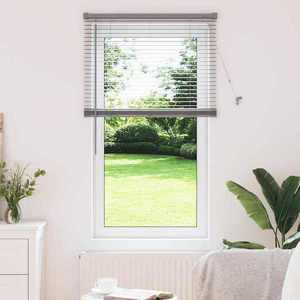 vidaXL Jaluzea pentru Fereastră cu perdele Manual Argintiu Aluminiu imagine