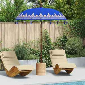vidaXL Parasol Balinez albastru (180-190) x 260 cm imagine