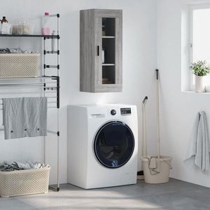 vidaXL Dulap montat pe perete, gri sonoma, 34, 5x34x90 cm imagine