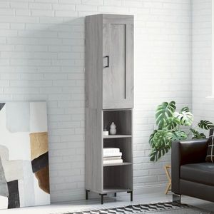 vidaXL Dulap înalt, gri sonoma, 34, 5x34x180 cm, lemn prelucrat imagine
