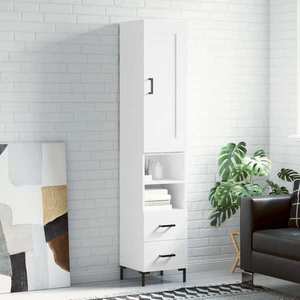 vidaXL Dulap înalt, alb, 34, 5x34x180 cm, lemn prelucrat imagine