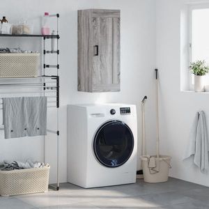 vidaXL Dulap de perete, gri sonoma, 34, 5x34x90 cm, lemn prelucrat imagine