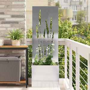 vidaXL Ecran de intimitate pentru grădină Argintiu 50 x 140 cm imagine