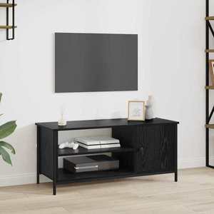 vidaXL Cabinet TV Stejar Negru 100 x 40 x 45 cm Lemn compozit imagine