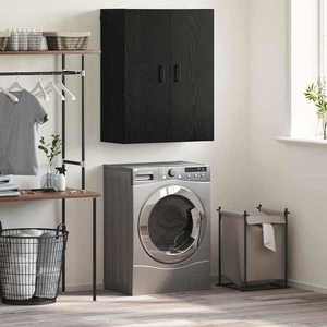 vidaXL Dulap montat pe perete Stejar negru 69.5 x 34 x 90 cm imagine