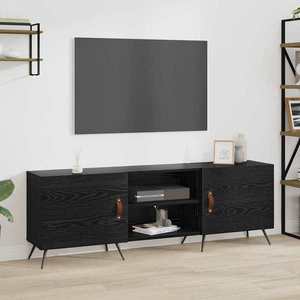 vidaXL Cabinet TV Stejar negru 150 x 30 x 50 cm Lemn compozit imagine